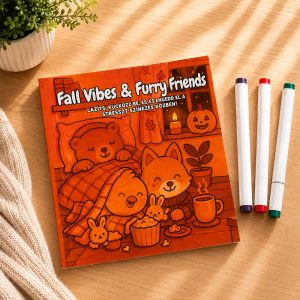 Fall vibes Furry friends színezőfüzet