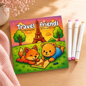 Travel Friends utazós színezőfüzet