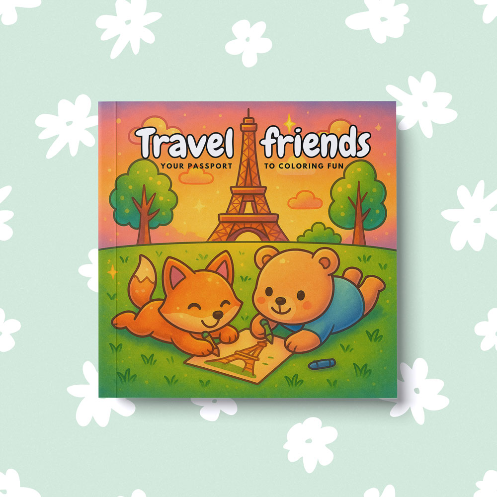 Travel Friends utazós színezőfüzet