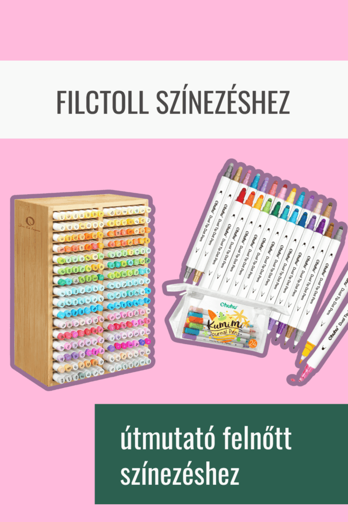 filctoll színezéshez útmutató felnőtteknek, alkoholos filctoll készletek