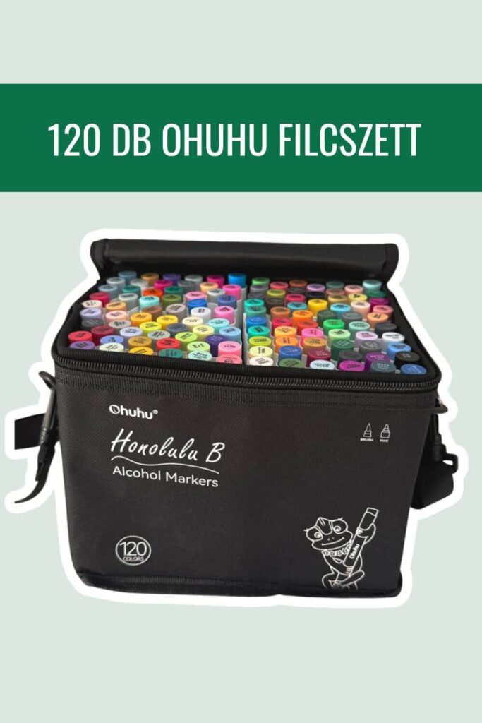 Ohuhu filctoll készletek otthoni használathoz (120, pasztell 48, barna 36)