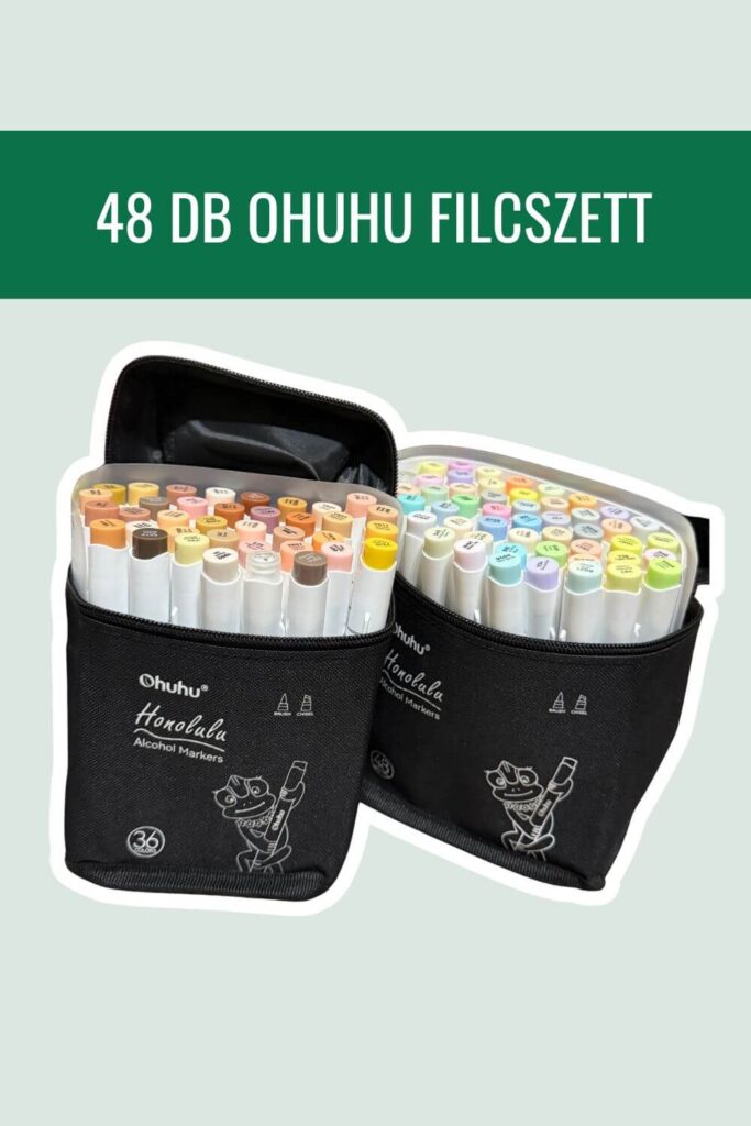 Ohuhu filctoll készletek otthoni használathoz (120, pasztell 48, barna 36)