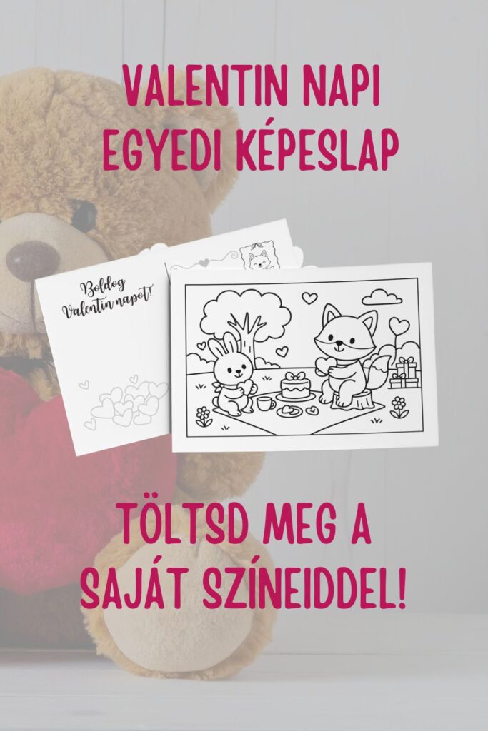 Valentin napi egyedi képeslap, amit saját színeiddel tehetsz igazán személyessé