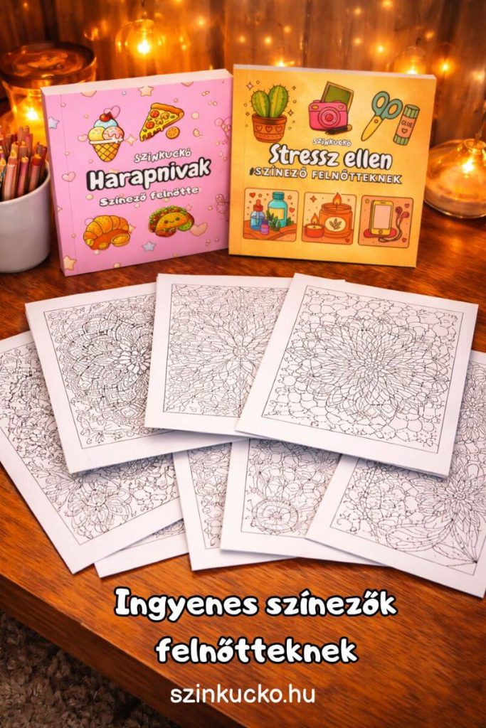 stresszoldó színező felnőtteknek könyv bemutató stresszoldó színező felnőtteknek termék inspiráció stresszoldó színező felnőtteknek ajándék ötlet